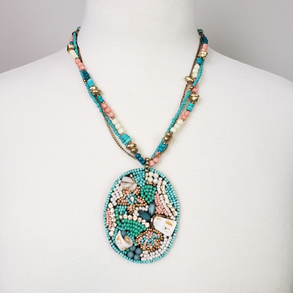 Jewelry - 4for$25 Beaded Turquoise Beach Boho Necklace Set